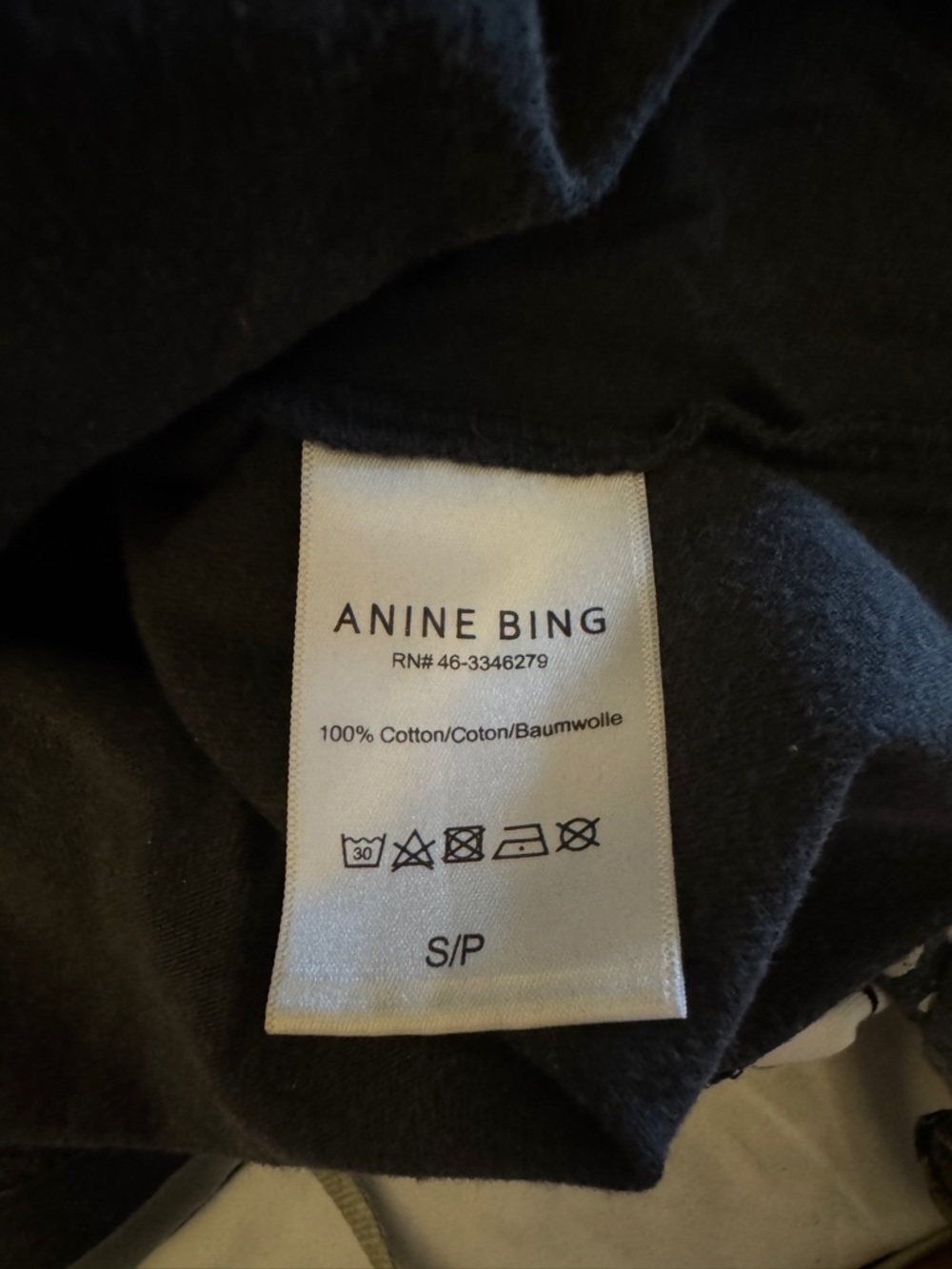 Anine Bing Tiger Short Sleeve Graphic Tee Size S Charcoal Gray Black Cotton - Picture 5 of 6